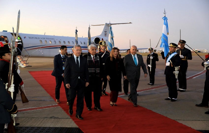 Llegada de Mulino. Foto: Presidencia