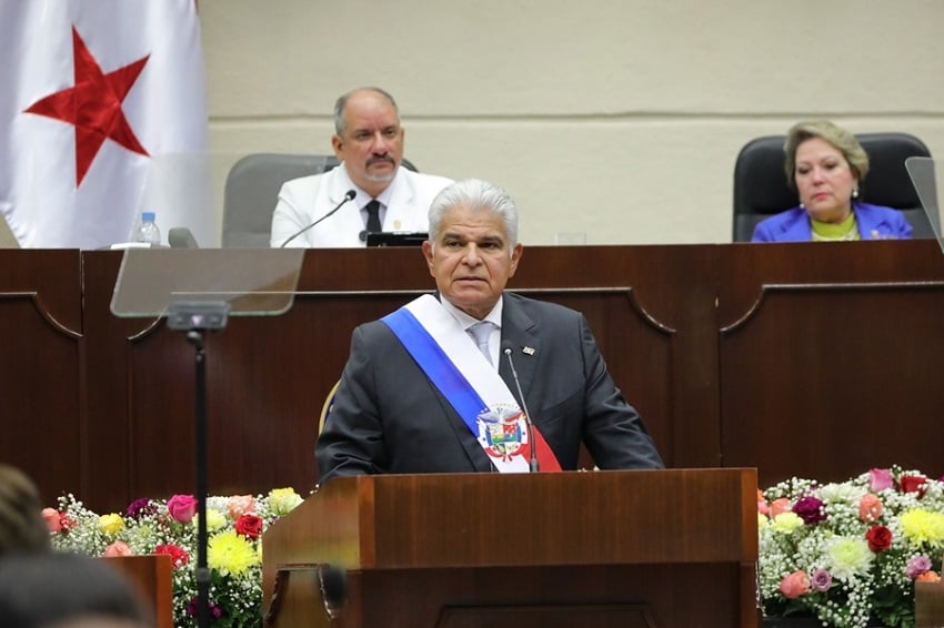  El presidente Mulino rindió su segundo informe a la Nación, en el Pleno de la Asamblea Nacional. Foto: Cortesía