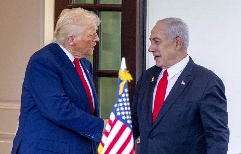 Donald Trump, junto al primer ministro de Israel, Benjamin Netanyahu. Foto: EFE