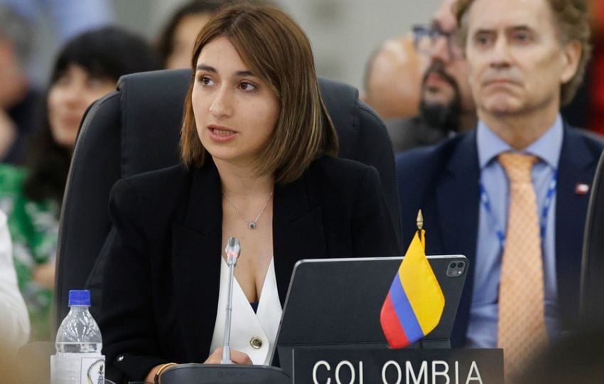 La ministra de Relaciones Exteriores de Colombia, Laura Sarabia. Foto: EFE