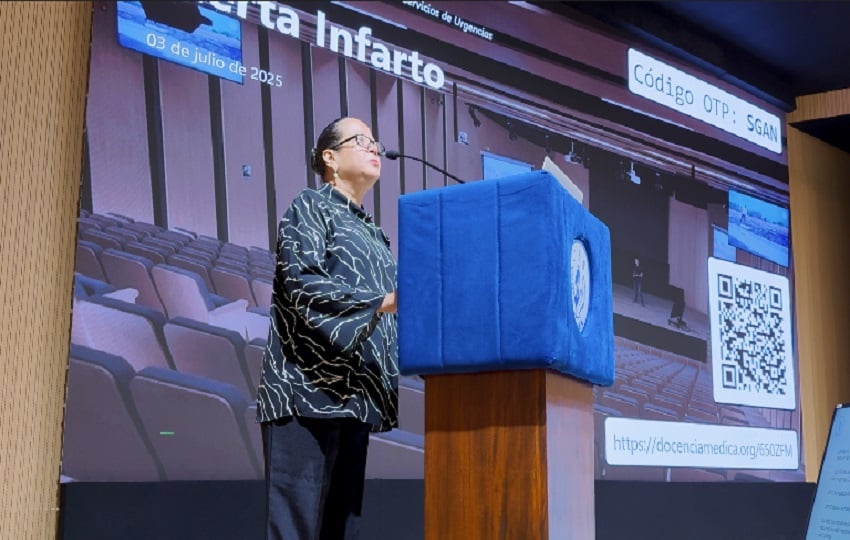 Durante el lanzamiento de 'Alerta Infarto'. Foto: Cortesía/CSS
