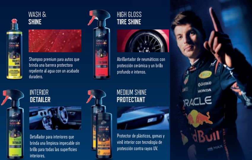 Los productos prometen llevar tu auto al podio, así como lo hace Max Verstappen.