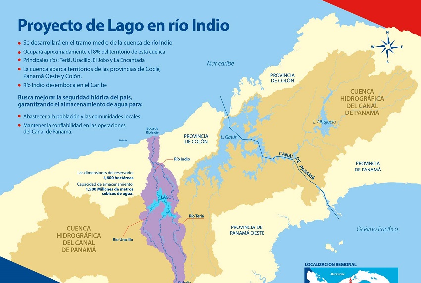 Proyecto del lago de río Indio. Imagen: Cortesía ACP