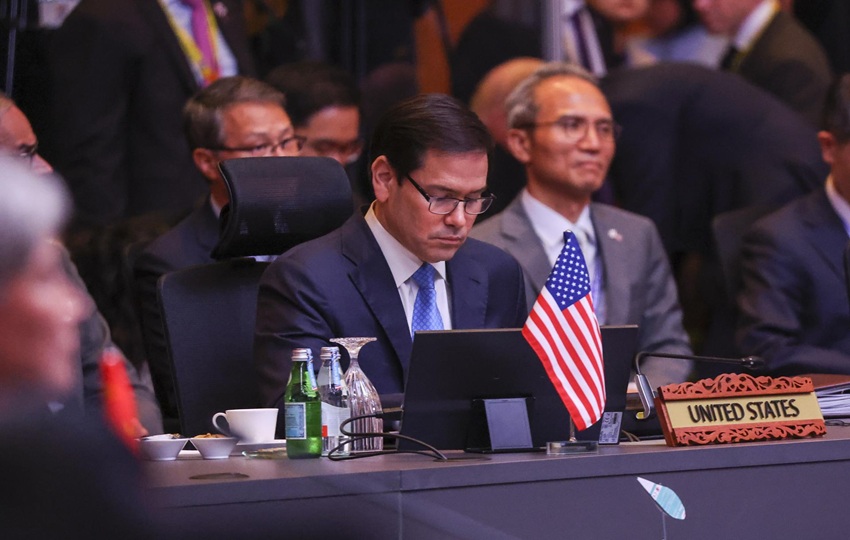 Marco Rubio en las reuniones del bloque del Sudeste Asiático. Foto: EFE