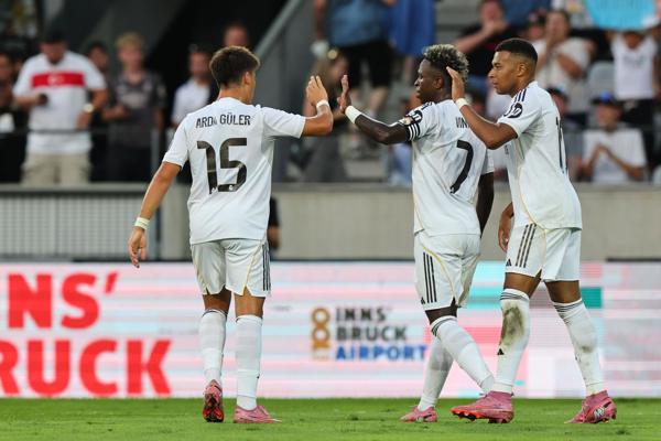 Guler y Mbappe con buena actuación. EFE