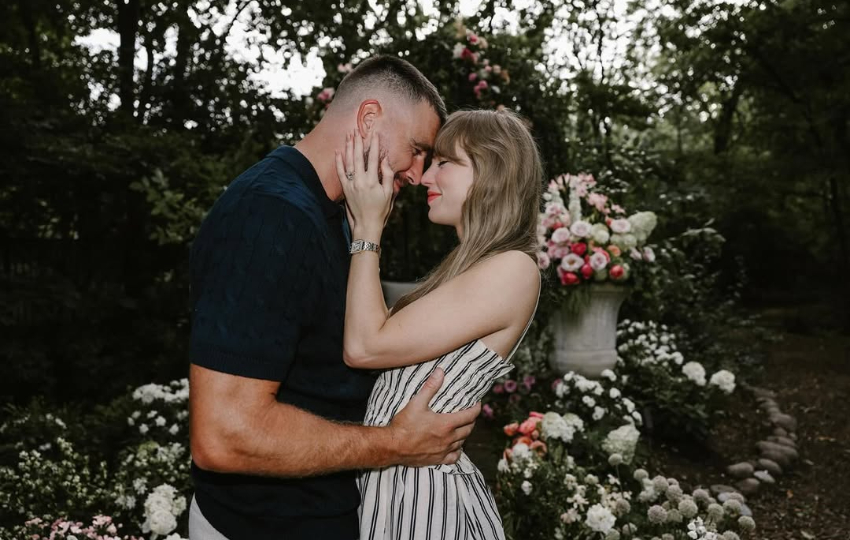 Travis Kelce y Taylor Swift. Foto: Instagram / @taylorswift