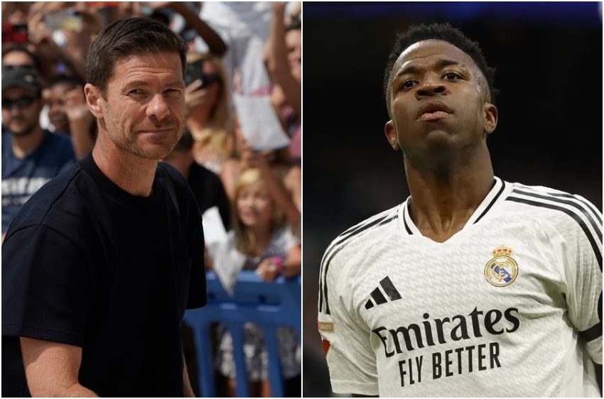 Xabi Alonso no garantizó la titularidad de Vini en el duelo ante Mallorca. Fotos EFE