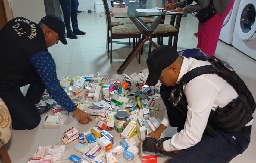 Las investigaciones iniciales guiaron a las autoridades hasta una vivienda en el corregimiento de Vacamonte en donde fue ubicada parte de la mercancía hurtada. Foto. Policía Nacional