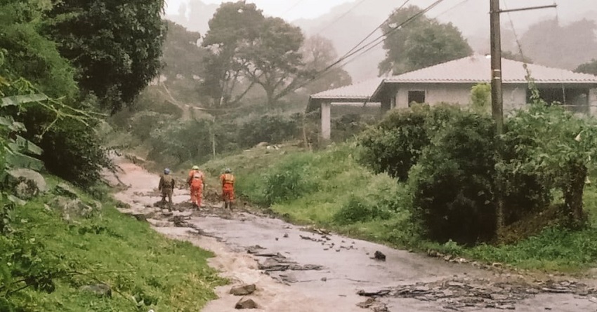 Foto captada por personal del Sinaproc sobre la situación en Tierras Altas. Foto: Cortesía Sinaproc