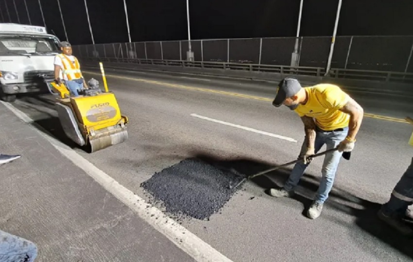 Se realizarán trabajos de reparación de la rodadura de losa en esta importante estructura vial. Foto. Cortesía MOP