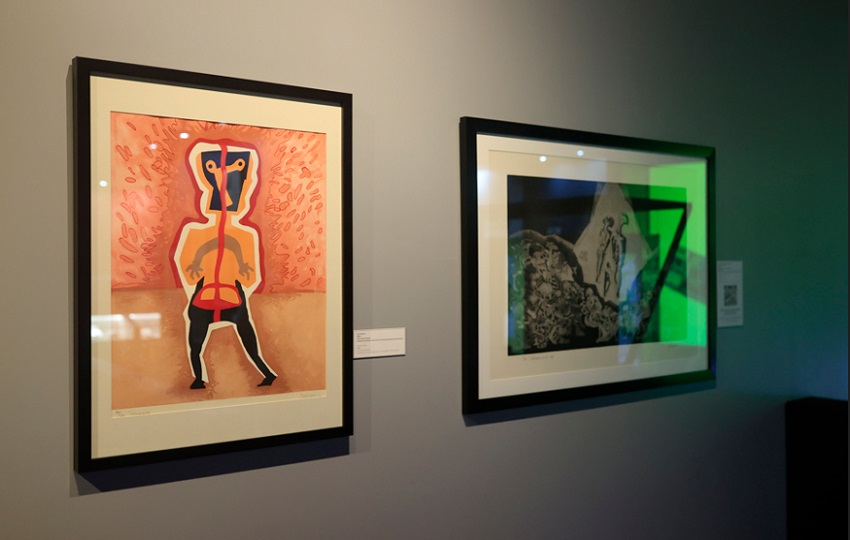 Obra del pintor panameño Julio Zachrisson expuesta en el Museo del Canal Interoceánico. Foto: EFE