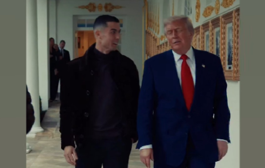 Cristiano junto al presidente Trump