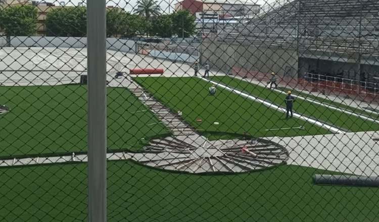 Trabajos en el Mariano Bula Foto: Diómedes Sánchez S.