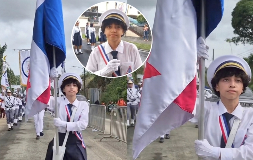 Rosanel Quiroga durante los desfiles de este jueves en Chepo. Foto: Cortesía Rosanel Quiroga durante los desfiles de este jueves en Chepo. Foto: Cortesía