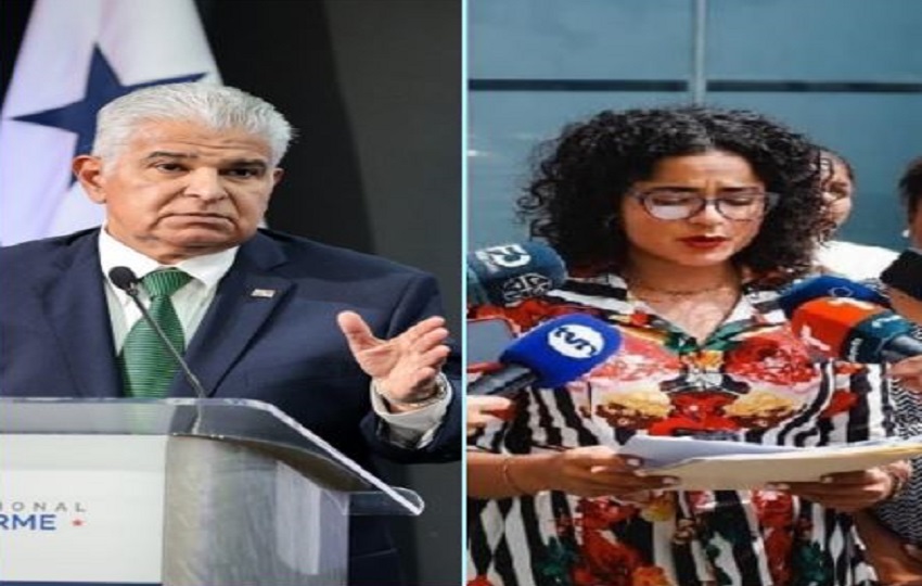 José Raúl Mulino, presidente de Panamá, e Irma Hernández, alcaldesa de San Miguelito. Foto: Cortesía