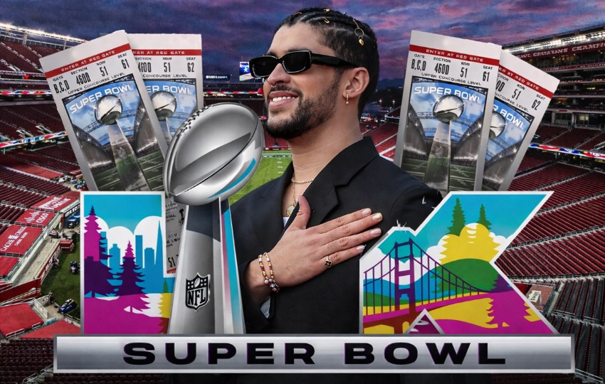 Bad Bunny en el Super Bowl. Foto: https://chatgpt.com/