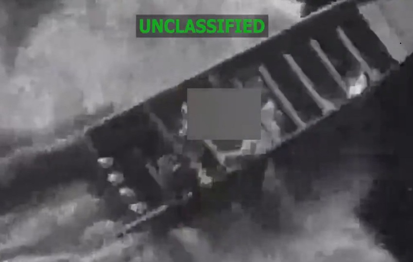 Captura de video tomada de la cuenta oficial de la red social X @Southcom del Comando Sur de Estados Unidos. Foto: EFE