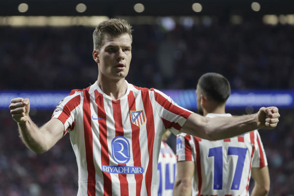 Alexander Sorloth anotó tres gole para  Atlético Madrid. Foto: EFE