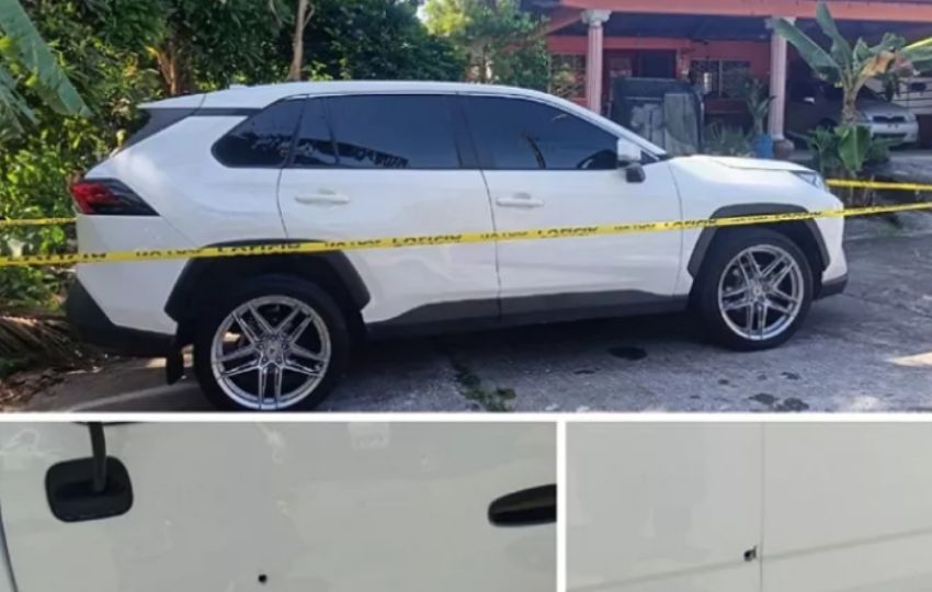 El auto particular fue ubicado en el sector de Burunga. Foto: PN