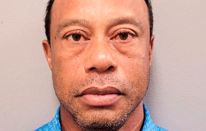 Fotografía publicada por la oficina del condado de Martin en X del golfista Tiger Woods. Foto: EFE / Martin County Sherif 