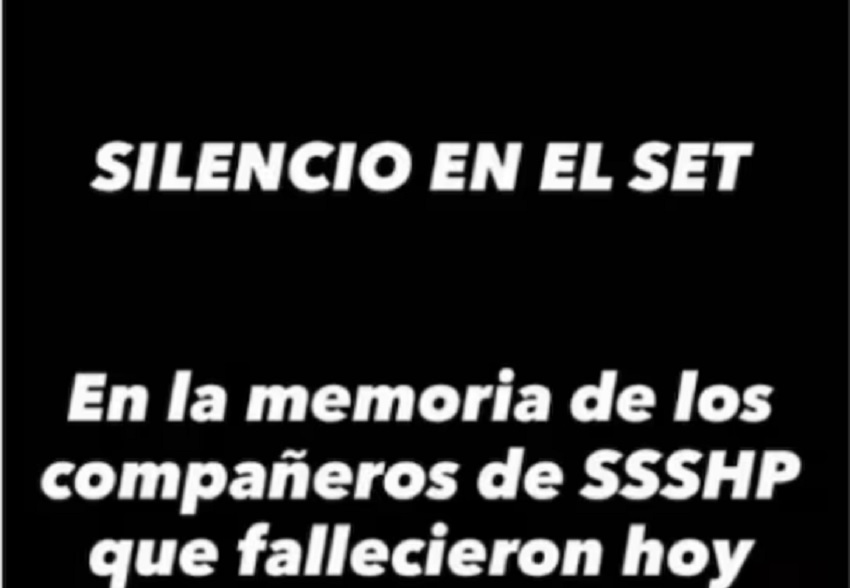 Mensaje colocado en las redes sociales de la producción televisiva colombiana. Imagen: Internet