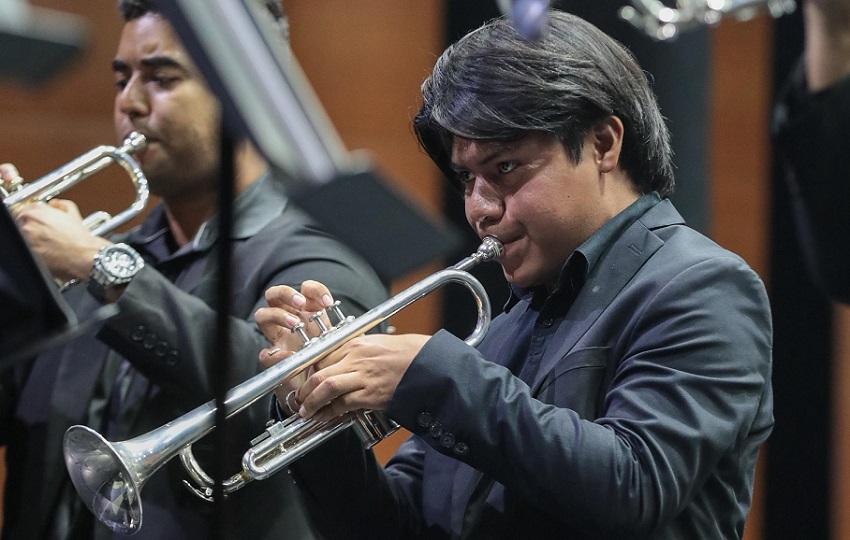 La apertura oficial del concierto estuvo a cargo del Ensamble de Trompetas de Panamá. Cortesía