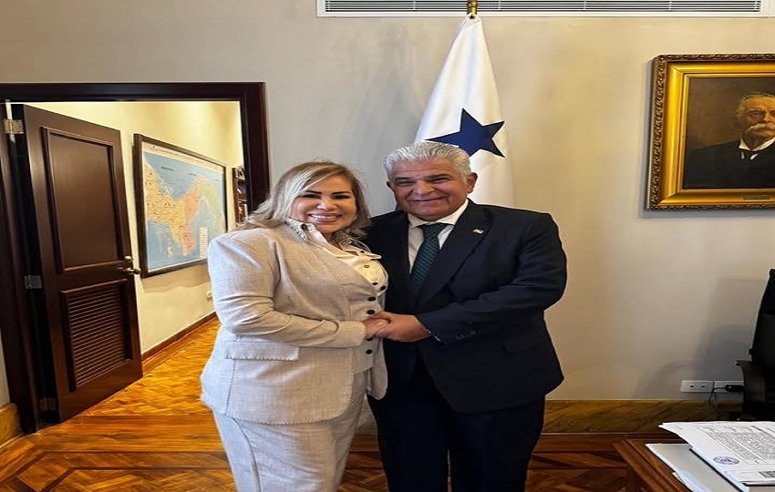 Shirley Castañedas y José Raúl Mulino. Foto: @shirleycastrm