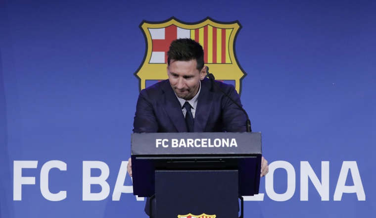 Messi en su despedida del Barcelona Messi en su despedida del Barcelona Foto:EFE