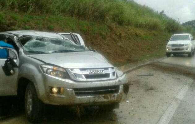 Accidente en autopista Panamá - Colón. Foto/Howard