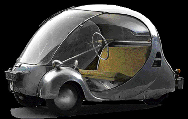 El L'Oeuf eléctrico de 1942, diseñado y fabricado por Paul Arzens.