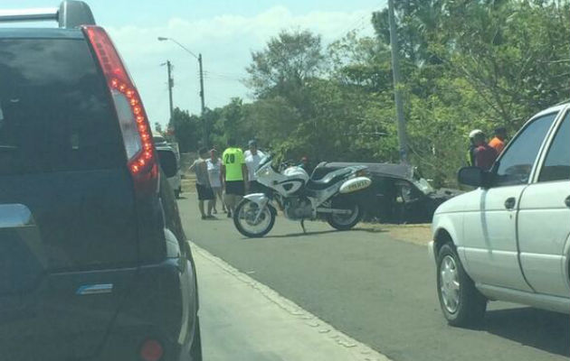 Accidente en Santiago. Foto/@ngCorp_