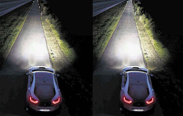 Anuncio de BMW comparando visibilidad