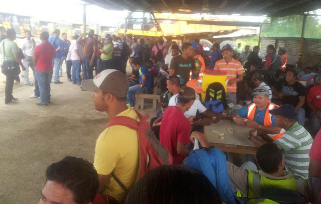 Paro en la ampliación del Canal de Panamá. Foto/@MiguelAgrazal