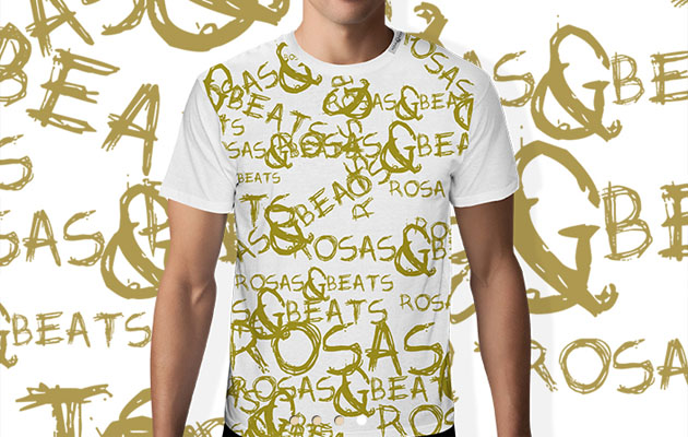 Camiseta para chicos de Rosas&Beats, colección de Alejandro Sanz y esposa Raquel Perera. Foto/eBay