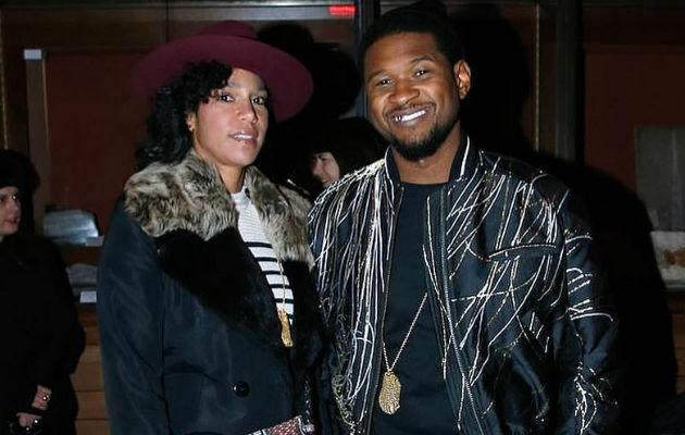 Grace Miguel junto a Usher. Grace Miguel junto a Usher.