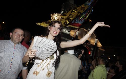 Ynela Yero, encabezó la tuna tableña. Foto: Noriel Gutiérrez<br>