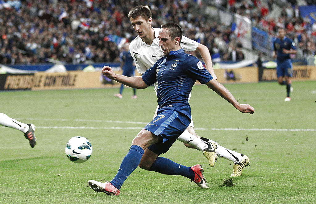 Figura. Frank Ribery hizo el hizo el tercer gol de los franceses.(AP)