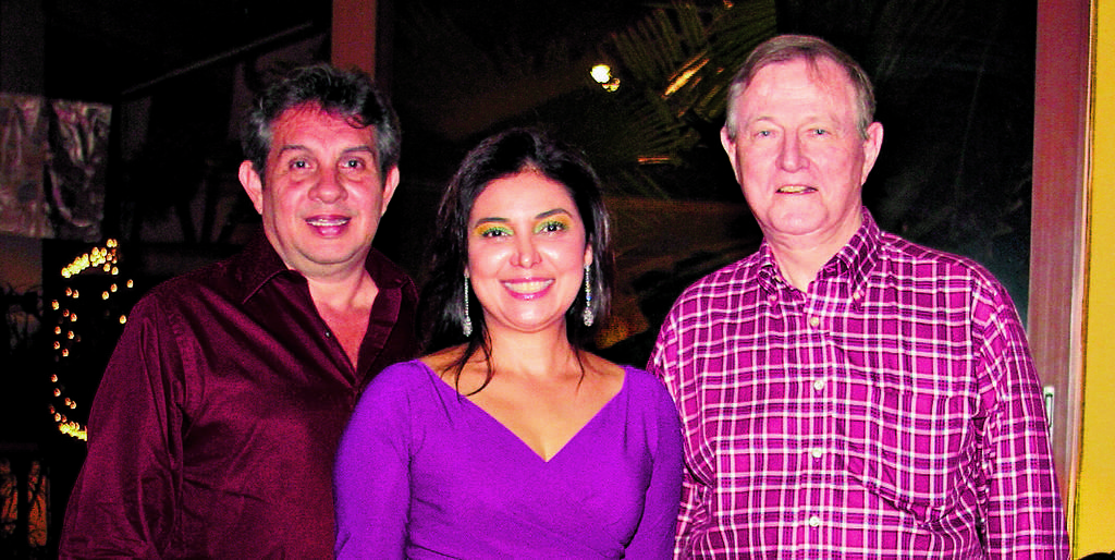 Euclides González, Liliana Meredith y John Meredith.()