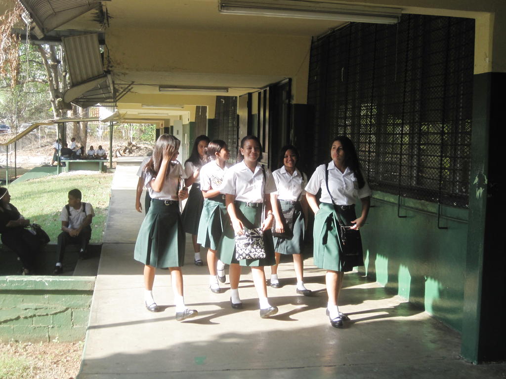Estudiantes del Colegio Richar Newman. Foto/Luis René Ábrego <br>