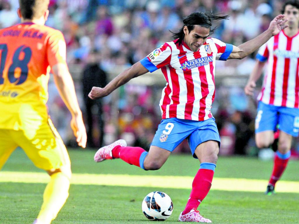 El delantero colombiano Radamel Falcao es la máxima figura del Atlético Madrid.(Foto: EFE)