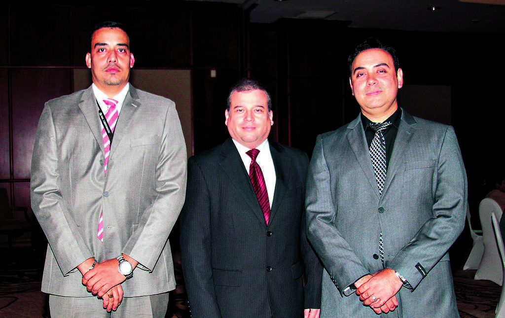 Milton Scarffullery, Hermann Landau y Alexis Campos.()