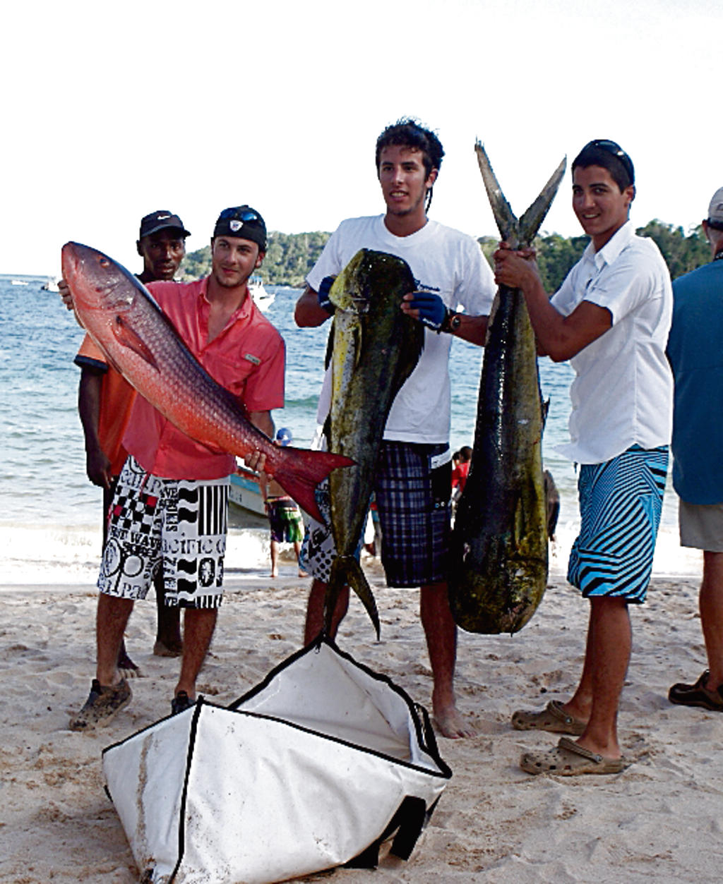 Peces. Pargo rojo (izq.) y pez dorado.(Marian Ruiz Góngora)