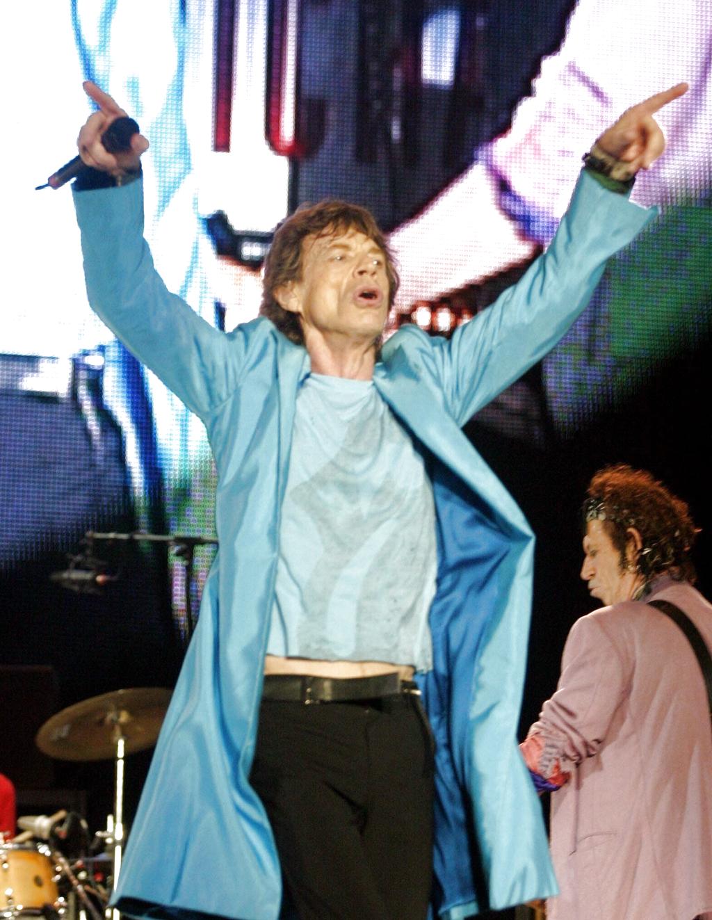 Mick Jagger, líder de los Rolling Stone. Foto: Archivo<br>