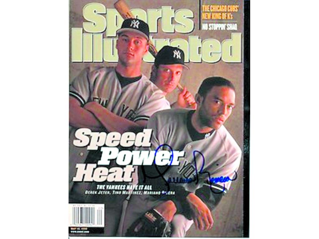 El Expreso de Puerto Caimito, cuando fue cara de Sports Illustrated por primera vez en su carrera en 1998 junto al estelar primera base y recio bateador Constantino Tino Martínez y Derek Jeter.
