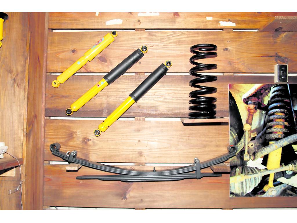 Eficiente. "Kit de suspensión (espirales, amortiguadores, muelles) que brindan un mayor confort y hacen que el carro pueda circular con mayor facilidad.()