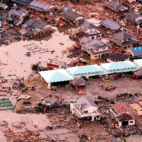 <p>Destrucción en la ciudad de Iwakim, prefectura de Fukushima.</p>