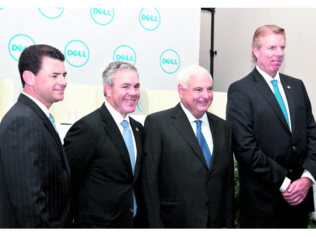 Martín Álvarez, Steve Felice; Ricardo Martinelli, presidente de la República de Panamá, y Peter Wiegandt.(Omar Morales)