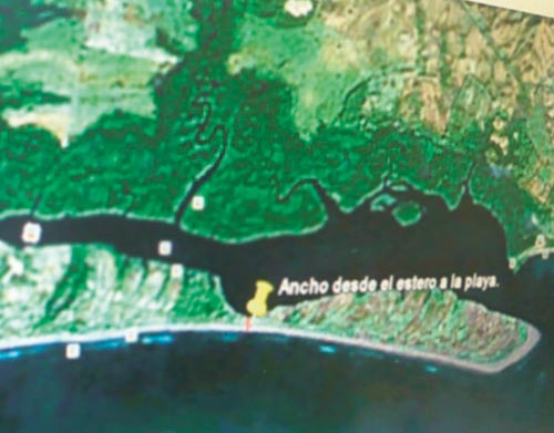 <p>División.Sitio por donde se dividirá la isla. </p>