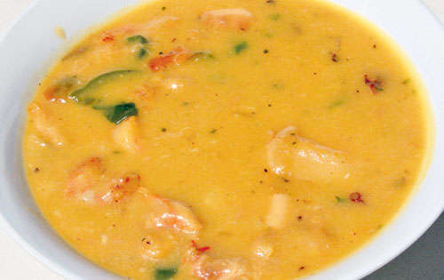 <p>La sopa de mariscos del Último Refugio es única.</p>