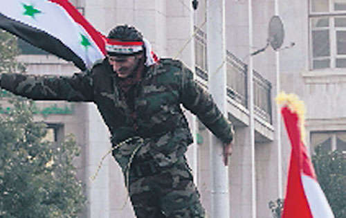 <p>Simpatizantes de Bachar al Asad</p>
